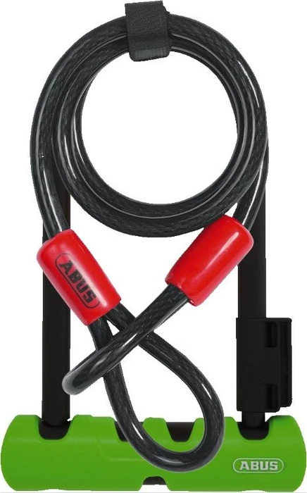 ABUS Ultra Mini 410/14 inkl. Kabel Bügelschloss, Schlüssel schwarz