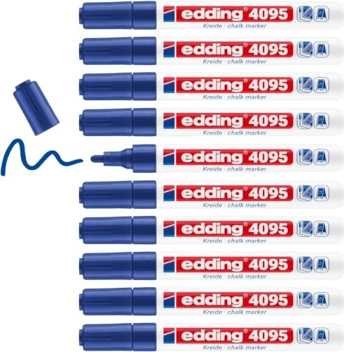 edding 4095 Kreidemarker blau, 10er-Pack