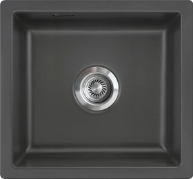 systemceram Mera 51F/o Einbau Becken mittig mit Ablauffernbedienung schiefer