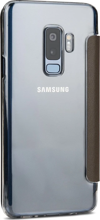 Stilgut Book Type NFC/RFID Blocking Cover für Samsung Galaxy S9+ braun