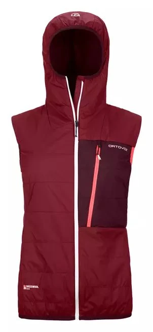 Ortovox Swisswool Piz Duan Funktionsweste dark blood (Damen)