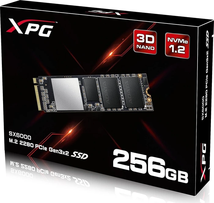 ADATA XPG SX6000 256GB, M.2 2280 / M-Key / PCIe 3.0 x2, Kühlkörper