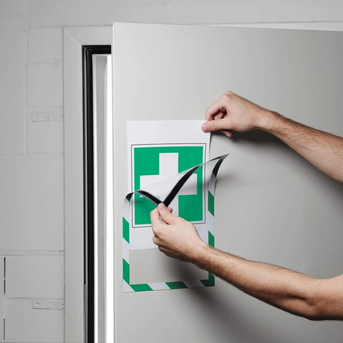Durable Duraframe Magnetic Security Schutzrahmen, A4, grün/weiß, 5 Stück