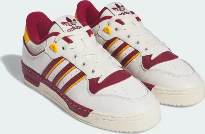 adidas Rivalry Low 86 cloud white/team coll burgundy 2/crew yellow