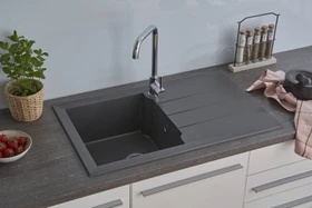 Respekta Alineo 810x500mm Einbau Becken reversibel titanium grau