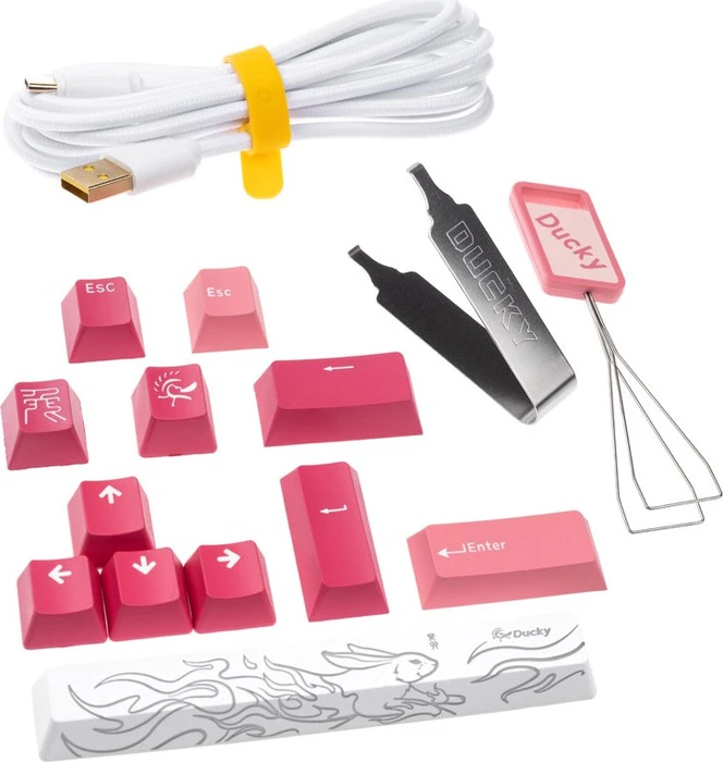 Ducky One 3, Gossamer Pink, MX SPEED Silver, USB, US