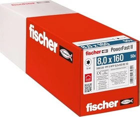 fischer PowerFast FPF II WTP T40 8x160 BC 50 Holzbauschraube, 8x160mm, 50 Stück