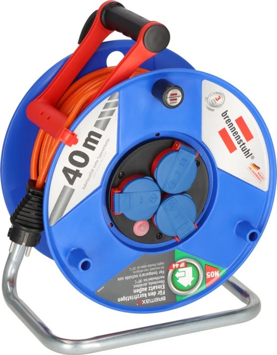 Brennenstuhl Garant Kabeltrommel, Schuko auf 3x Schuko, 40m, IP44, AT-N05V3V3-F 3G1,5