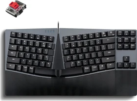 Perixx Periboard-335 Ergo Kompakt, schwarz, Kailh Choc LOW PROFILE RED, USB, US