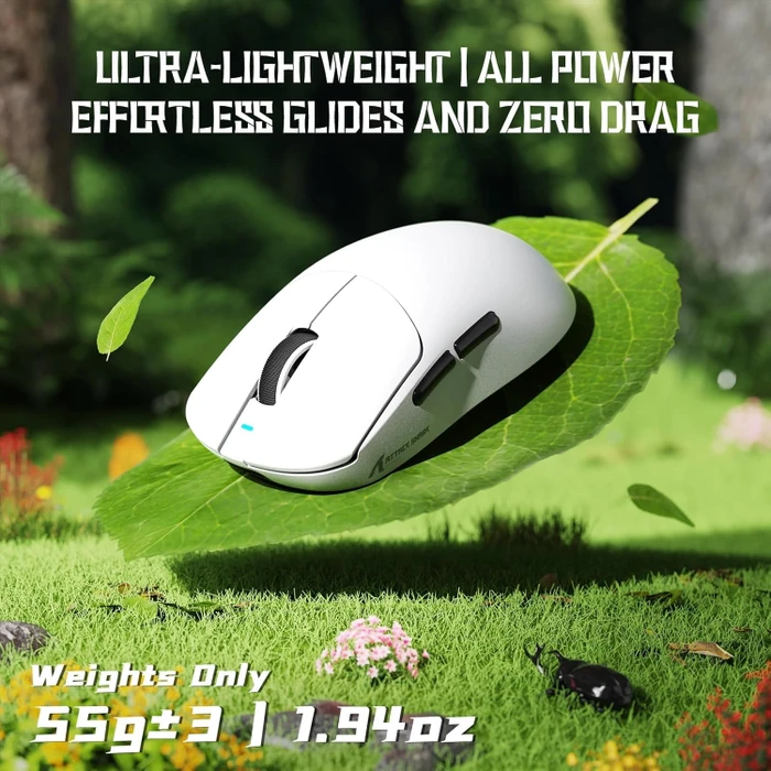 Attack Shark X8 SE Tri-mode Wireless Gaming Mouse, weiß, USB/Bluetooth