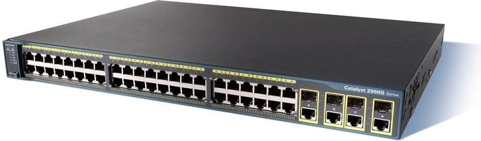 Cisco Catalyst 2960G LAN Base Rackmount Gigabit Managed Switch, 40x RJ-45, 4x RJ-45/SFP