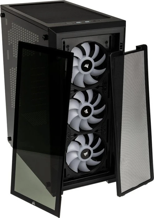 Corsair iCue 220T RGB, schwarz, Glasfenster