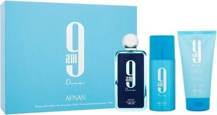 Afnan 9 AM Dive EdP 100ml + Deo Spray 150ml + Duschgel 150ml Duftset