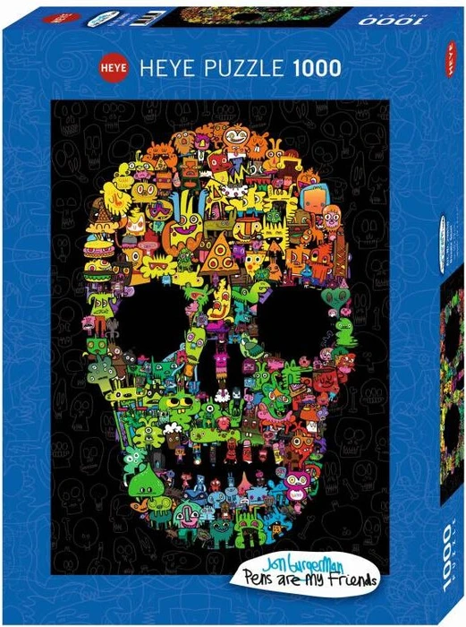 Heye Puzzle Pens are my Friends Doodle Skull