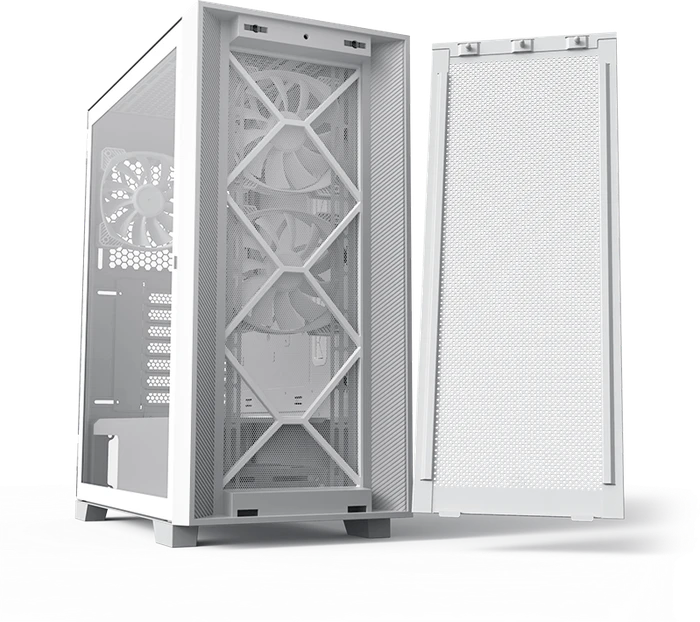 Montech Air 1000 Lite White, weiß, Glasfenster