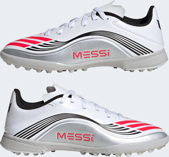 adidas F50 League Messi TF cloud white/lucid red/silver metallic (Junior)