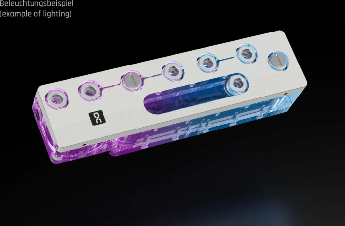 Alphacool Apex Distro Plate North XL D5/DDC weiß, Verteilerplatte