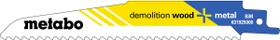 Metabo Demolition Wood + Metal BiM Säbelsägeblatt, 150x1.6mm, 5 Stück