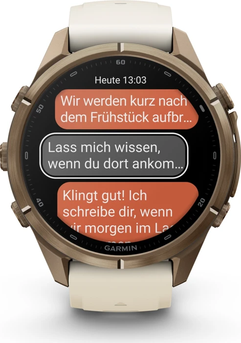 Garmin Fenix 9 Pro inReach 43mm autumn gold titanium/cream-french grey