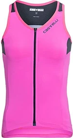 Castelli Solare Trikot ärmellos pink fluo/dark steel blue (Damen)