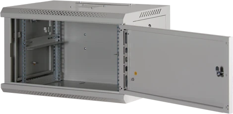Rockstable 19" Wandschrank 6HE, Stahltür, IP2X, weiß, 440mm tief