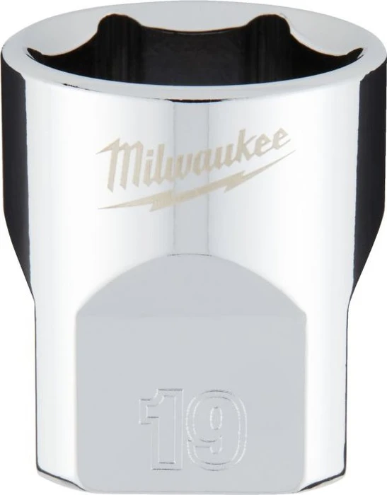 Milwaukee Four Flat Außensechskant Steckschlüssel 3/8", 19x28mm, 1 Stück