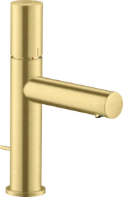 Hansgrohe Axor Uno Waschbeckenarmatur 110 mit Zerogriff und Zugstangen-Ablaufgarnitur brushed brass