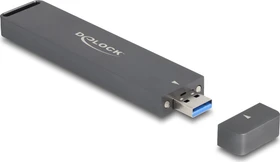 DeLOCK Externes Gehäuse für M.2 PCIe/SATA SSD, USB-A 3.1