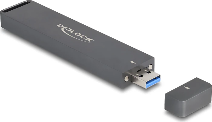 DeLOCK Externes Gehäuse für M.2 PCIe/SATA SSD, USB-A 3.1