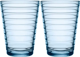 Iittala Aino Aalto Trinkglas 220ml aqua, 2 Stück