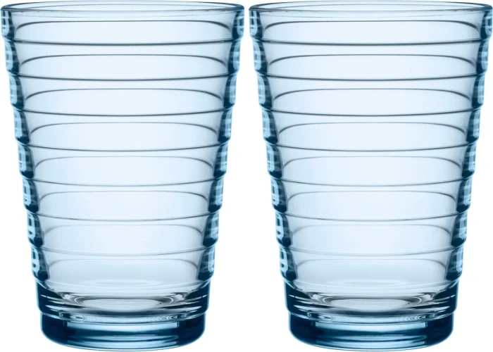 Iittala Aino Aalto Trinkglas 220ml aqua, 2 Stück