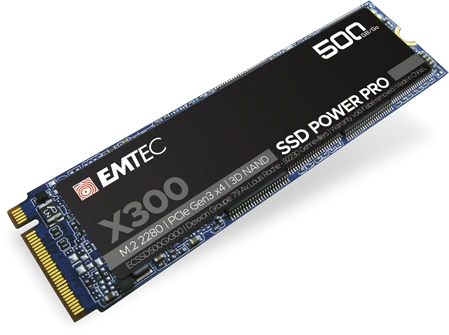 Emtec X300 SSD Power Pro 500GB, M.2 2280 / M-Key / PCIe 3.0 x4