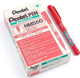 Pentel Fine Point Marker Green Label NMS50 rot