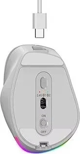 Genius Ergo 9000S Pro Wireless Bluetooth Rechargeable Mini Ergo Silent Mouse, Pine Wood, USB/Bluetooth