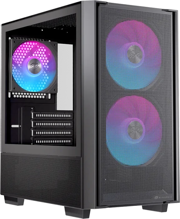 Einarex Pulse PM150 RGB Black, schwarz, Glasfenster