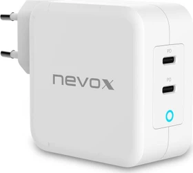 Nevox 100W Dual USB-C Power Delivery (PD) GaN weiß