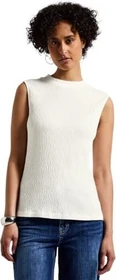 Street One Strukturtop mit Turtleneck Shirt ärmellos off white (Damen)