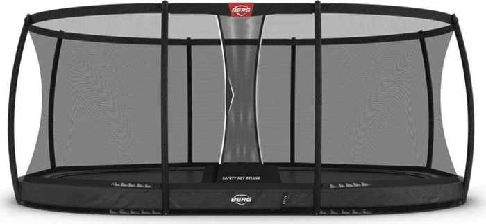 Berg Grand Elite InGround Deluxe mit Sicherheitsnetz 520x345cm Trampolin grau