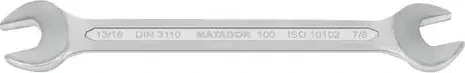 Matador 0100 Doppelmaulschlüssel zöllig, 7/8"x13/16"x235mm