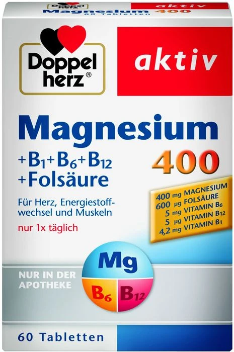 Doppelherz Magnesium 400 Tabletten, 60 Stück