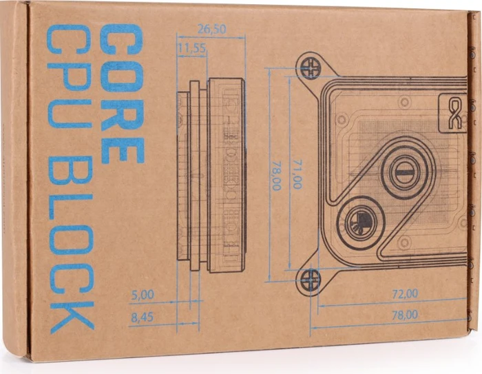 Alphacool Core 1 Aurora Silver, Messing/Nickel