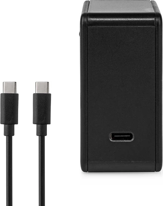 Nedis Netzladegerät 65W Schnellladefunktion 1x USB-C inkl. Type-C 2m Kabel schwarz