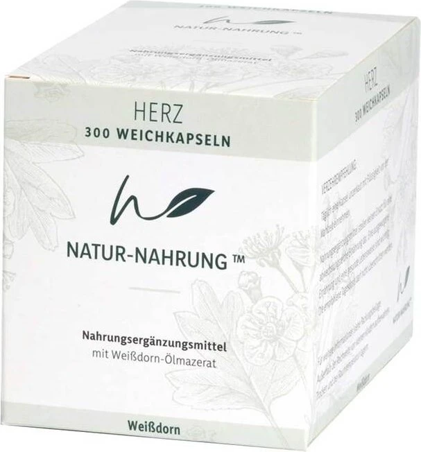 Natur-Nahrung Herz Weißdorn Weichkapseln, 300 Stück