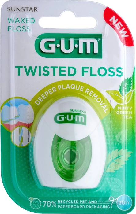 Sunstar Gum Twisted Floss Zahnseide, 30m, 1 Stück