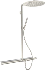 Hansgrohe Axor ShowerSolutions Showerpipe Duschsystem mit Thermostat 800 und Kopfbrause 350 1jet edelstahloptik