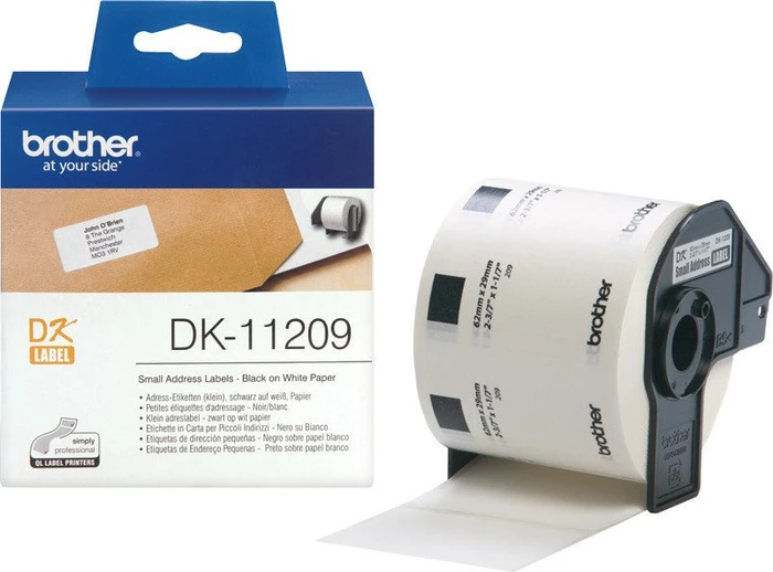 Brother Endlosetiketten DK-11209, 62x29mm, weiß, 1er-Pack (800 Etiketten)