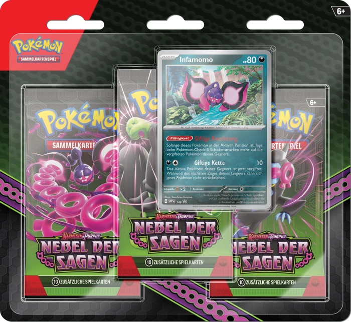 Pokémon - Karmesin & Purpur Nebel der Sagen 3-Pack Blister