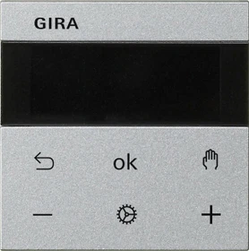 Gira System 3000 Raumtemperaturregler BT Farbe Alu, Wandthermostat