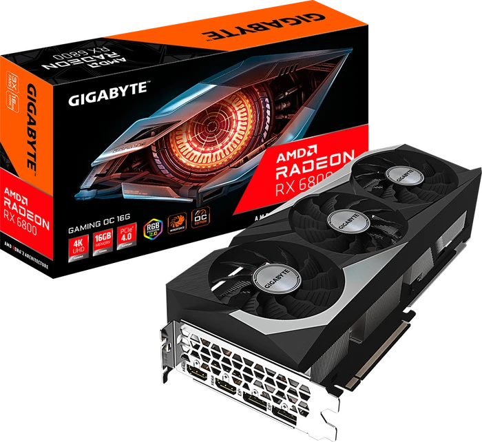 GIGABYTE Radeon RX 6800 Gaming OC 16G, 16GB GDDR6, 2x HDMI, 2x DP