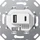 Gira Einsatz USB-Spannungsversorgung 2fach Typ A / Typ C, weiß (2349 00)